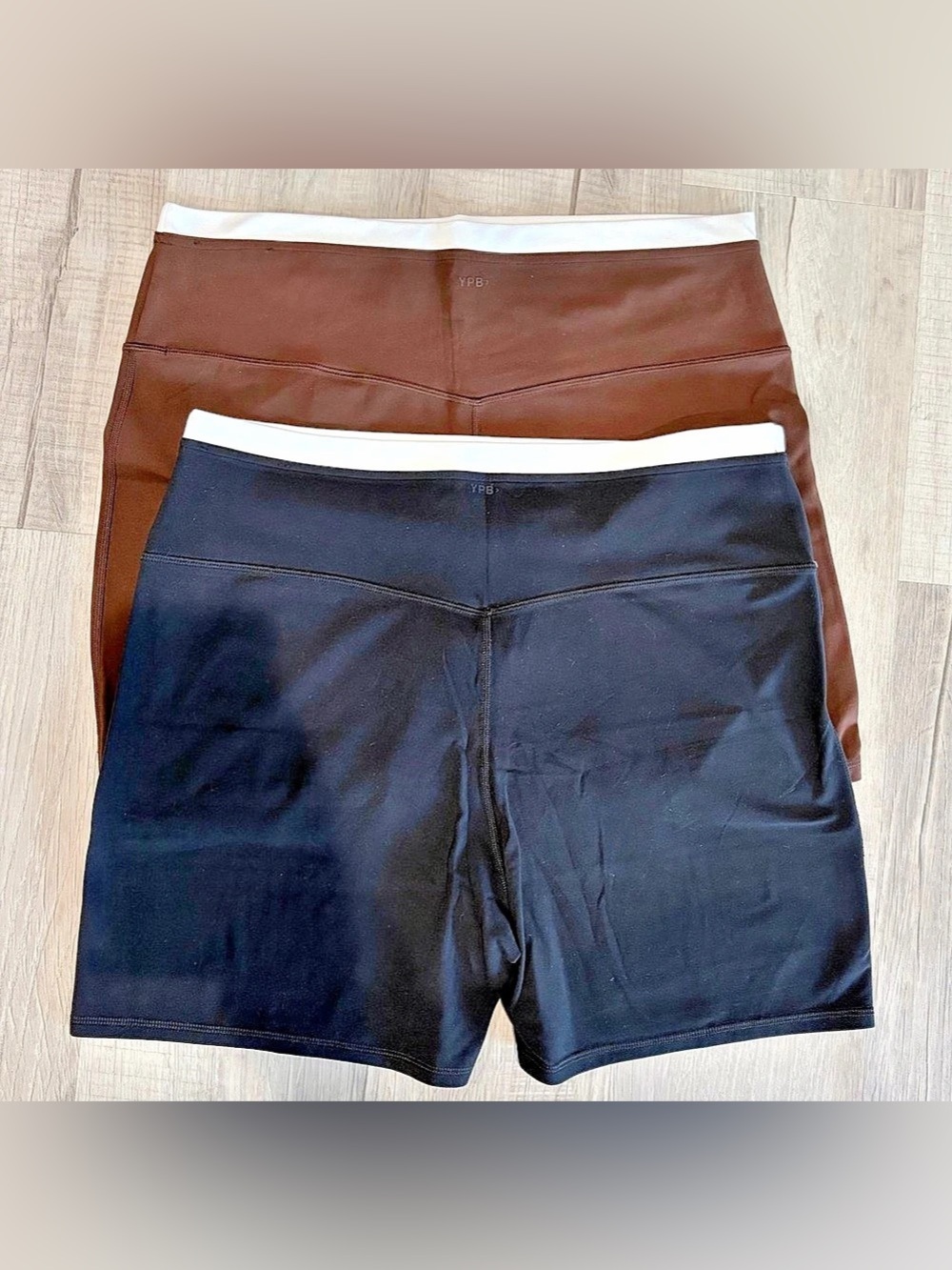Abercrombie YPB studioFLEX Athletic Shorts in Black & Brown Size XXL Like New